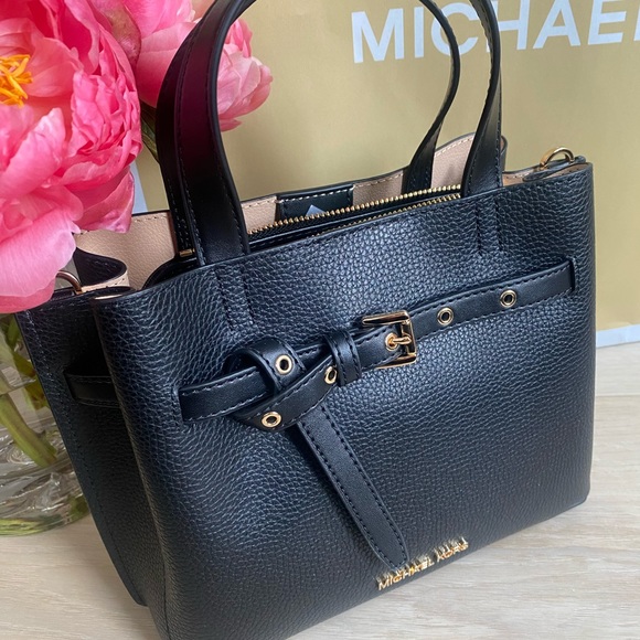 Michael Kors Small Emilia satchel purse bag black - Picture 9 of 10